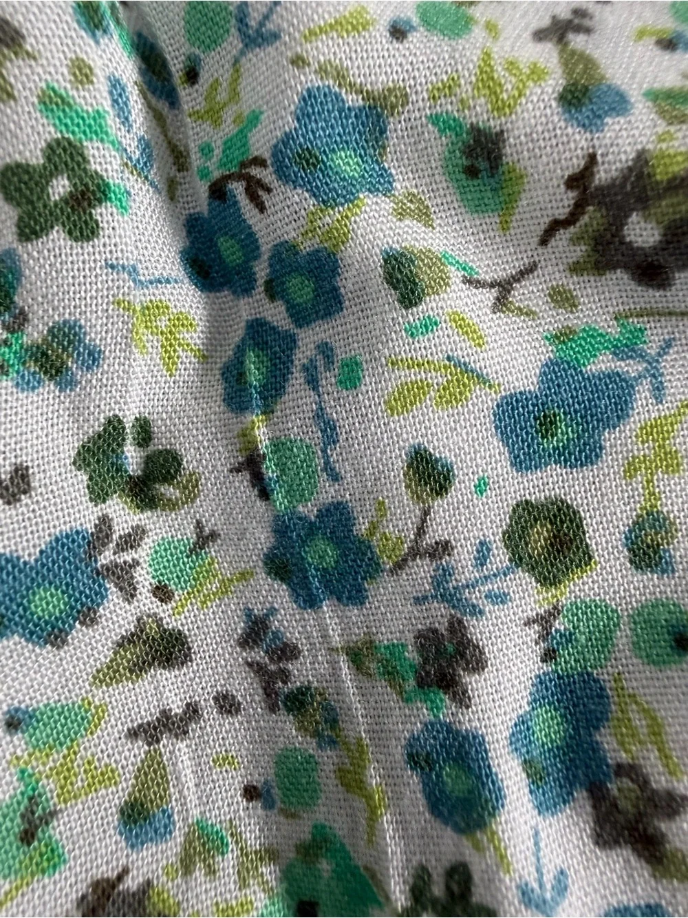 Love Ady Women’s Flowy, Floral Tiered Mini Skirt in Green & Blue Boho Size L - Picture 4 of 7